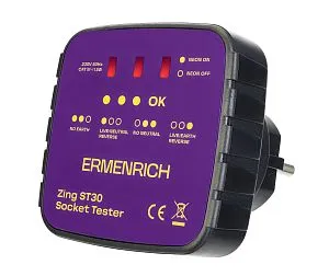 snímek Tester zásuvek Ermenrich Zing ST30