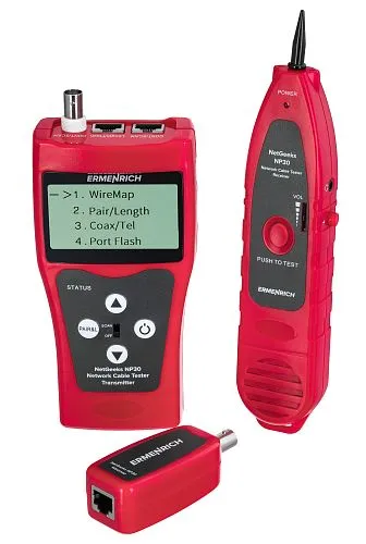 snímek Tester síťových kabelů Ermenrich NetGeeks NP30
