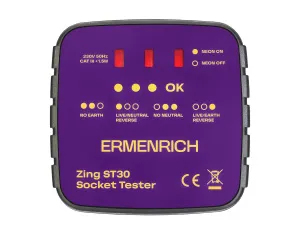 snímek Tester zásuvek Ermenrich Zing ST30