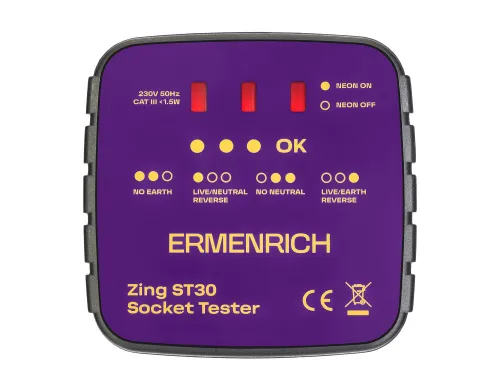 snímek Tester zásuvek Ermenrich Zing ST30, obrázek 2