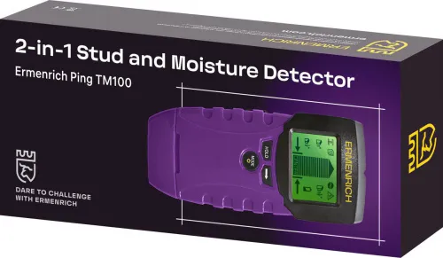 fotografie Stavební detektor a detektor vlhkosti 2 v 1 Ermenrich Ping TM100, obrázek 2